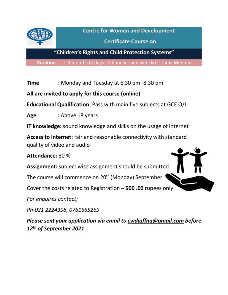 Children’s Rights and Child Protection System – certificate course
